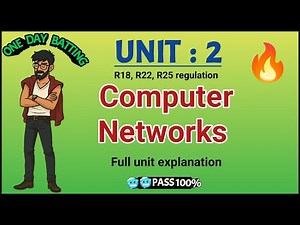 Computer Networks : UNIT 2 | R22, R18 regulation JNTUH | one day batting | easy Bro🔥🫂❤️