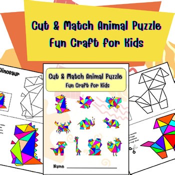 Tangram Animals: Cut & Match Puzzle Craft -Color Shape Animals