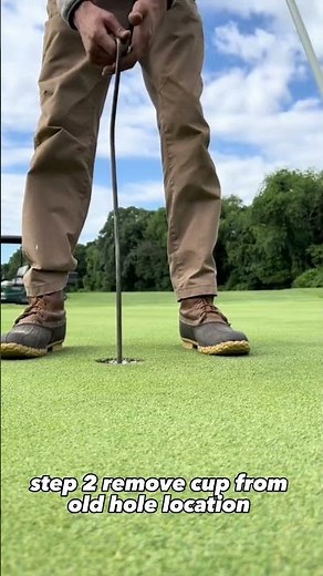 How To Change The Hole Location On A Golf Course Putting Green. #shorts