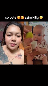kahit akong matanda na lukot ang muka ko pag nakain ng lemon e pero hindi cute katulad nila 😂😂😂 #cutebabies #baby | Cayshell Yabut De Jesus