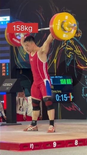 Ri Chong Song 🇰🇵 (M -79kg) (Santch-158Kg)#sports #weightlifting #motivation