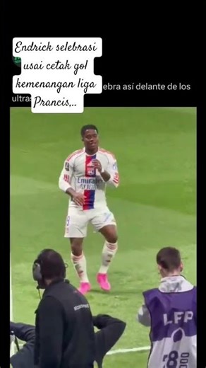 No. 9 endrik selebrasi usai cetak gol kemenangan untuk timnya #football #ligue1 #endrick