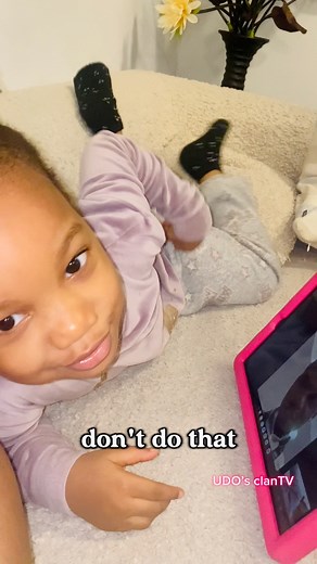 She finally chose a tablet over her daddy 🫣. #kids | UDO’s clan TV