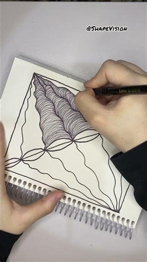 Mesmerizing Black & White Line Art Drawing ✨🖊️ #shorts