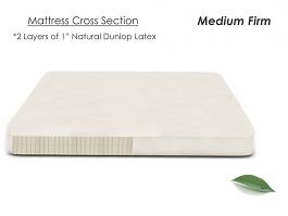 Natural Latex Mattress Topper - 2" Dunlop Latex Topper Medium Firm - The Futon Shop