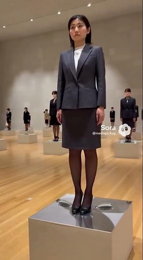 頑張るスーツ女性～展示会 #ai動画 #スーツ #就活