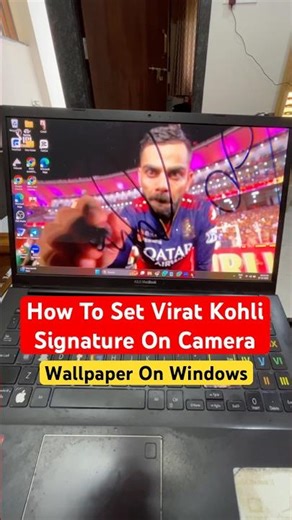 How To Set Virat Kohli Signature On Camera Live Wallpaper On Windows #shorts