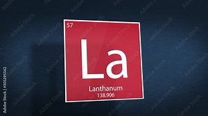Periodic Table of Elements Cinematic Animated Series - Element Lanthanum hovering in space