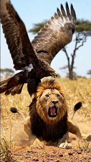 🦅 Eagle Attack on Lion 🦁 | Epic Wildlife Battle You Won’t Believe!