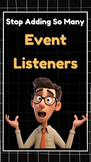 The coding monk on Instagram: "Stop Adding So Many Event Listeners Are you attaching event listeners to every button, list item, or card? That works — but it doesn’t scale. In this video, I explain event delegation — how you can use a single parent listener to handle events for all child elements using bubbling. Benefits: • Fewer event listeners • Better performance • Cleaner and more scalable code If you build dynamic UIs or large lists, this pattern is a must-know 🚀 Save this for later and fo