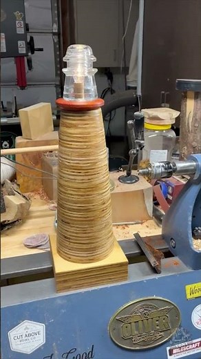 Tony Turns a Lighthouse #woodturning #plywoodprojects #nautical #tonyturnswood