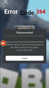 How to fix error code 264 that i got? | this is real footage | #roblox #short | read the 264 reason.