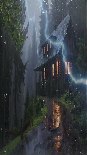 Deep Sleep With Heavy Rain & Thunder Sound At Night, Relax