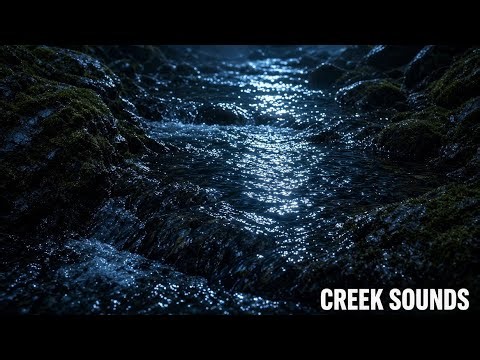 Gentle Creek Sounds for Sleep 🌿 8 Hours of Soft Running Water (Black Screen, No Music