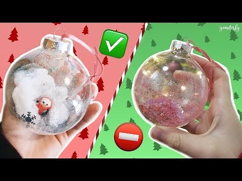 Como decorar ESFERAS NAVIDEÑAS transparentes 😍🎄