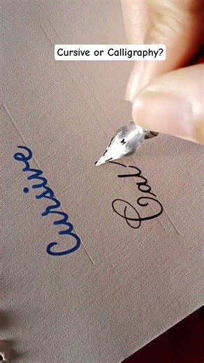 Cursive vs Calligraphy ✍️ Which one do you like more? #cursivewriting #moderncalligraphy