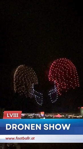 Mega Dronen Show in den Nachtstunden vor dem Super Bowl LVIII in Las Vegas 🏈🔥 #sblviii #superbowl #lasvegas #footballr #rtlnfl #rannfl #lv #dronestagram #droneshow #fyp #foryou #reelsinstagram | American Football News Deutsch - FootballR