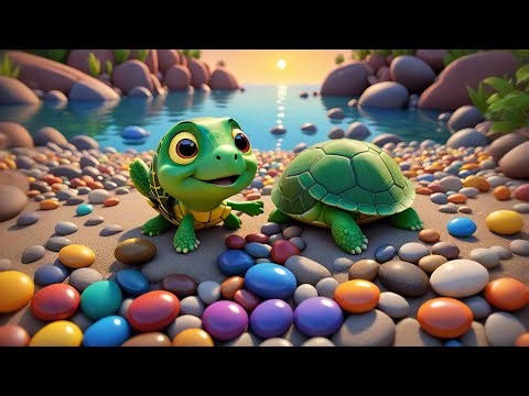 Two Tiny Turtles Learn the Shapes | Fun Shapes Learning Song | Nursery Rhymes and Educational Songs