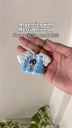 Messi crochet jersey ⚽️ #messi #fifa #crochet #jersey #messijersey #jersey #football #viral