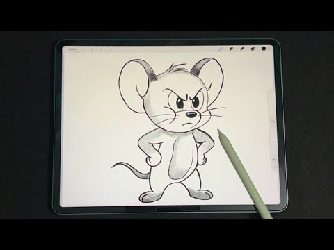 How to Draw an Angry Jerry in Procreate 🐭 | Easy Tutorial