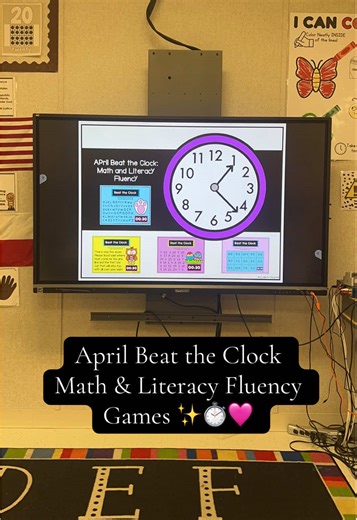 Beat the Clock: Fun April Math & Literacy Games