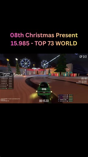 TOP 73 WORLD 🌍 08th Christmas Present – 15.985 | Trackmania Weekly Shorts Week 54 #Trackmania #WEEK54 #weeklyshorts #TOP100 #CartaTM