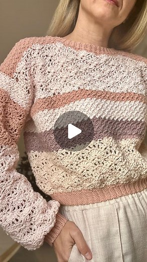 Biray Celik on Instagram: "➡️ New Design: The Clara Sweater crochet pattern 🧡 Here is my latest crochet sweater pattern that I have been working on for a while. I have mixed different colors (of course using my left-over yarns) and textures (of course lace patterns included) to achieve that beautiful drape look! I am currently working on the pattern and so excited for the upcoming release ☺️🧡 Stay tuned! Loves, Biray . . . #crocheting #crochetlife #crochetpattern #crochetoutfit #crochetclothin