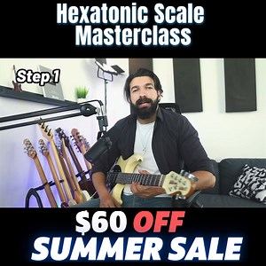 Have you heard of the Hexatonic Scale? 🎸 It’s basically just the pentatonic scale, with one extra note, so its very easy to play…but understanding how to properly use it, thats where things get really interesting. 👌 Using the basic hexatonic scale shapes can help you sound more melodic and musical pretty much right away, but you can actually use this scale shape to connect and visualize the entire fretboard. This scale only has 6 notes, but if you use it as a visualization tool, you can easily