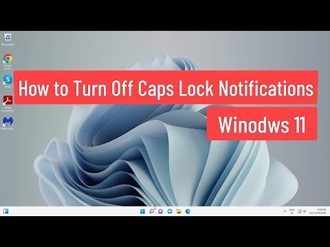 How to Turn off Caps Lock Notification Windows 11