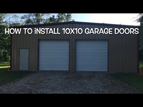 How to install commercial sectional garage doors on metal building 30x40 (Part#5)