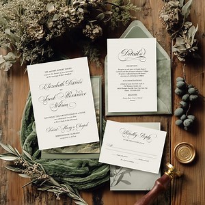 Black Script Wedding Invitation Suite, Elegant Editable Template Set, RSVP and Details Card Included, Formal Printable Design BPER - Etsy