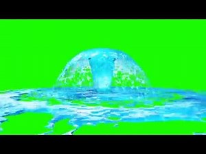 Green Screen Realistic Water Geyser RealFlow - Footage PixelBoom