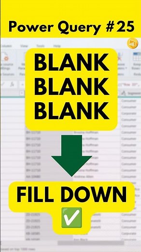 Fill Down in Power Query | Fix Missing Values Instantly #25 #datamindsacademy