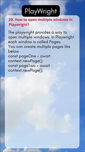 29 How to open multiple windows in Playwright