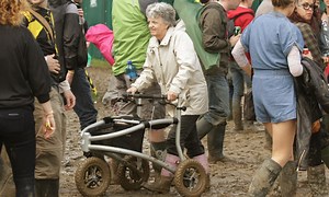 So Glastonbury fans really are getting older! Gran proves she's no stick in the mud