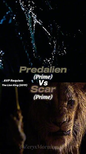 Predalien Vs Scar #alienvspredator #20thcenturystudios #disneyliveaction #lionking2019 #1v1edit