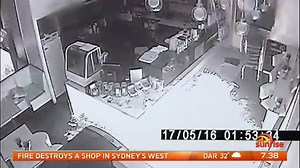 Raw CCTV footage has emerged of Maroubra cafe fire bombing. The footage shows the arsonists getting caught in the blaze and limping away injured. | Sunrise