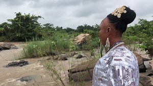 Giving Yam to Yemoja today at Ogun river during the festival Happy Celebration | World Sango Festival
