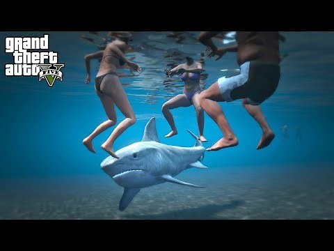 SHARK ATTACK! - BECOMING A SHARK (GTA 5 Mods)