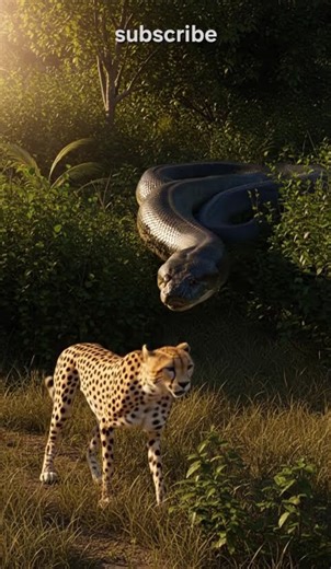 Anaconda Stalks Cheetah in Jungle😱