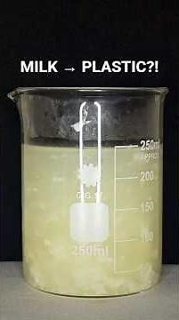 Turning Milk into Plastic in Seconds #milk #stem #experiment #plastic #chemistry #bioplastic