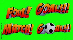 Awesome exploding football messages with Alpha Channel isolated mask in 4K Stock Video