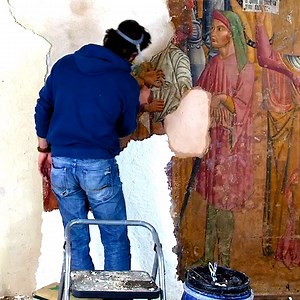 155K views · 638 reactions | Here's how a 583-year-old Italian mural is professionally restored. | Culture Insider | Facebook