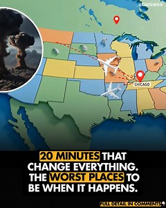 2.8K views | A chilling new simulation reveals the unthinkable—what unfolds in just the first 20 minutes of a nuclear strike. It also exposes the U.S. locations where survival chances drop to near zero. | World of Farts | Facebook