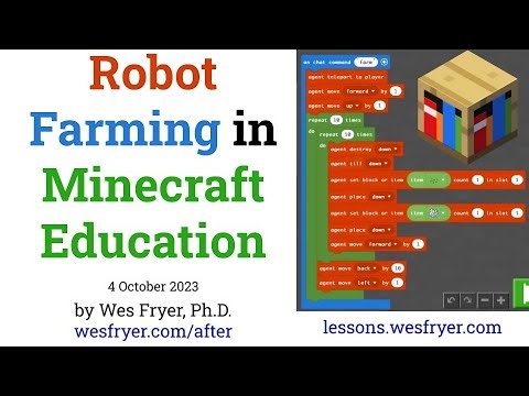 Robot Farming in Minecraft Education