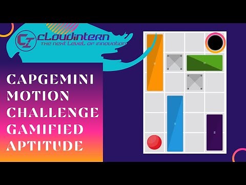 Capgemini gamified aptitude test : Motion challenge for 2021 batch