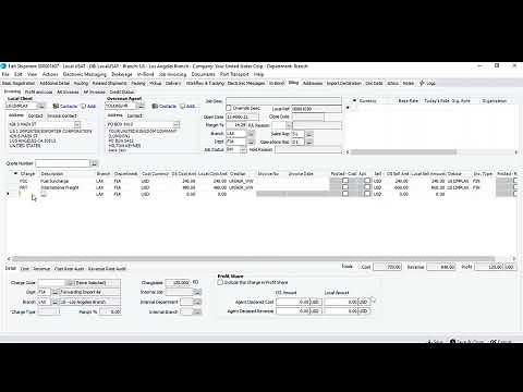 How do I create and post costs on a Job in CargoWise system