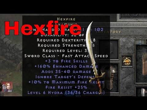 D2R Unique Items - Hexfire (Shamshir)