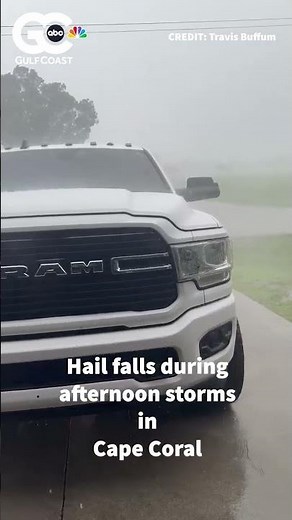 Hail rains down during afternoon storm in Cape Coral