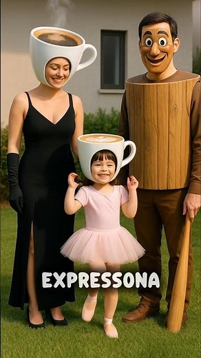 A família se vestiu de italian brainrot para a festa fantasia!